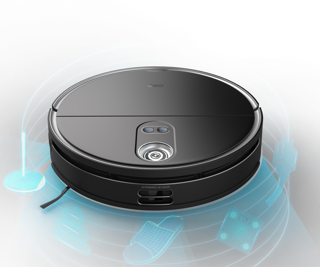 Aspirator robot 360 S10, Mop, senzori Lidar + algoritm SLAM, 3300 Pa, Autonomie 180 min - Image 2