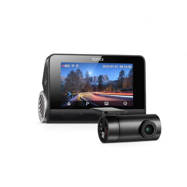 Set Camera auto 70mai Dash Cam 4K A810 Dual Channel HDR + camera spate 70mai RC12 + CADOU Set 70mai Kit Type-C
