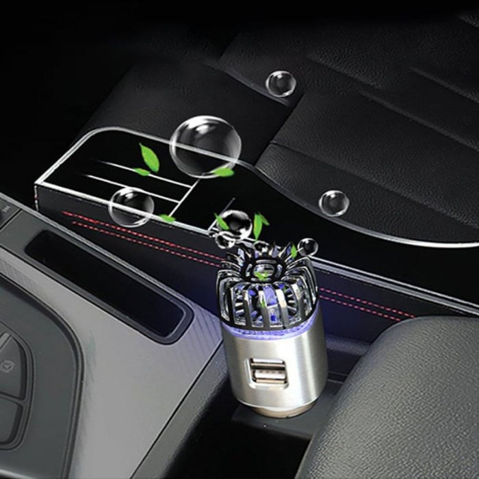 Purificator auto cu incarcator dual port USB