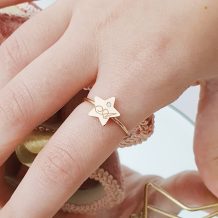 Inel din aur 14K cu model steluta – aur galben, alb sau roze 14K Rubinul - Image 6