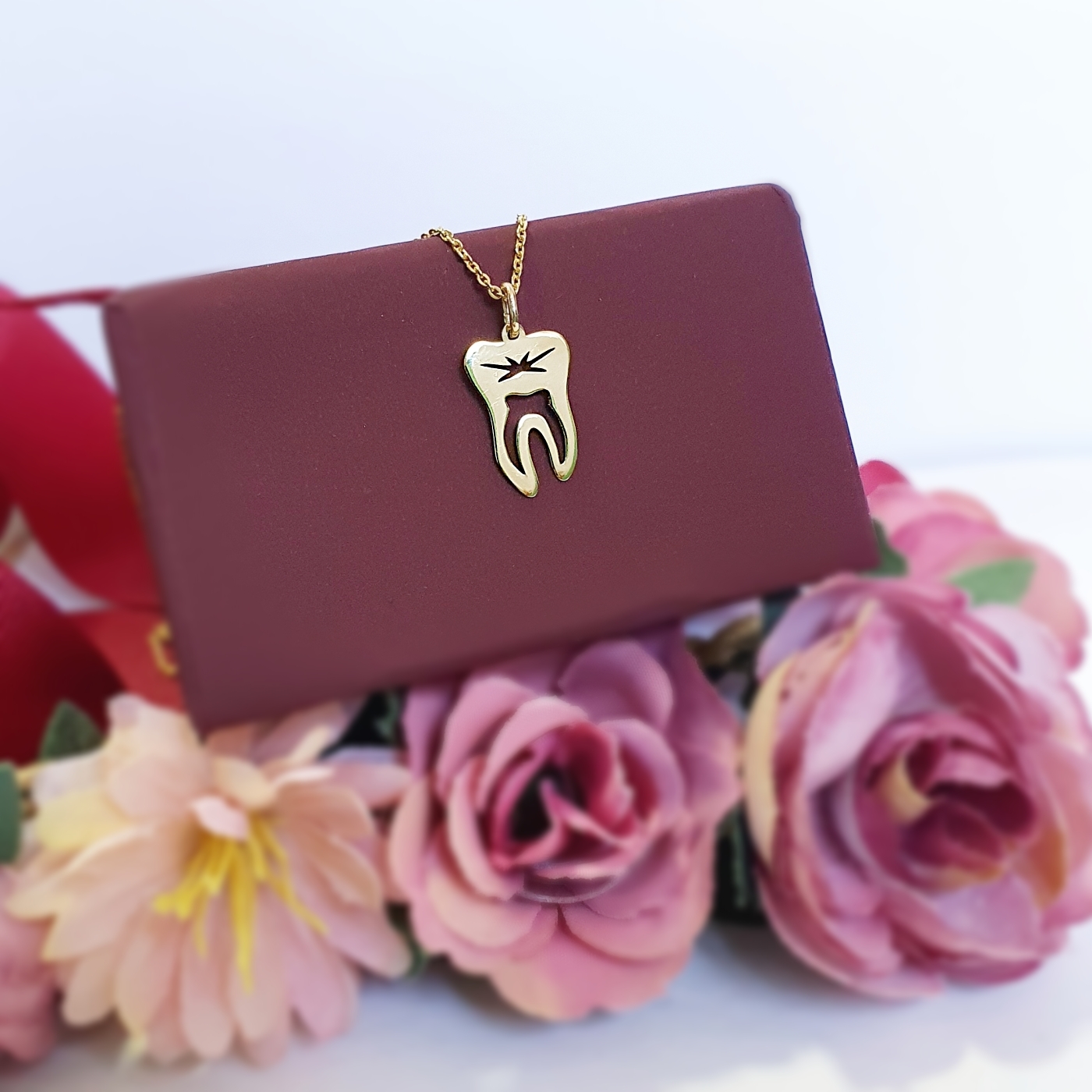 Lantisor cu model maseluta – aur galben, alb sau roze 14K Rubinul - Image 7