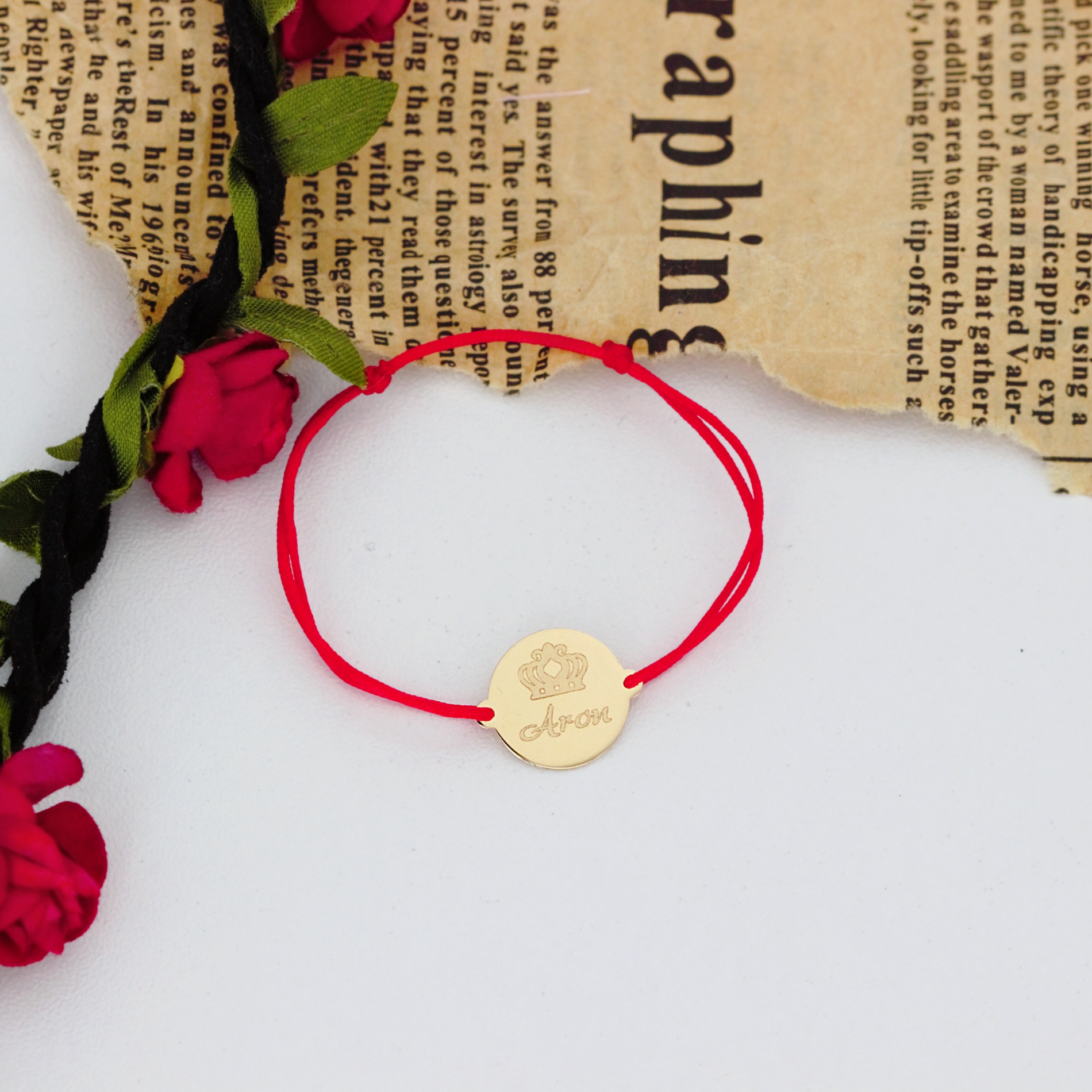 Set bratari familie – pentru mama, tata si bebe – din aur 14K – cu gravura Rubinul - Image 2
